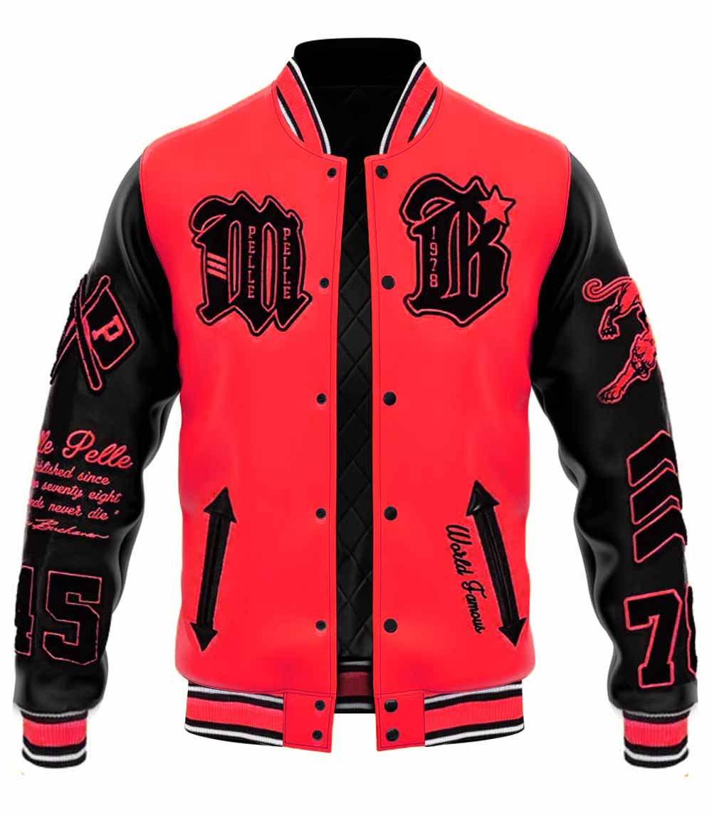 red pelle pelle jacket