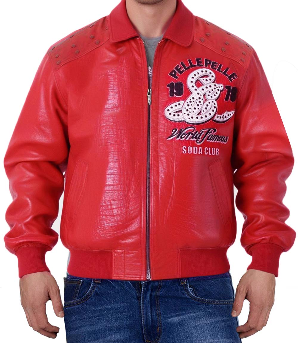 red pelle pelle jacket
