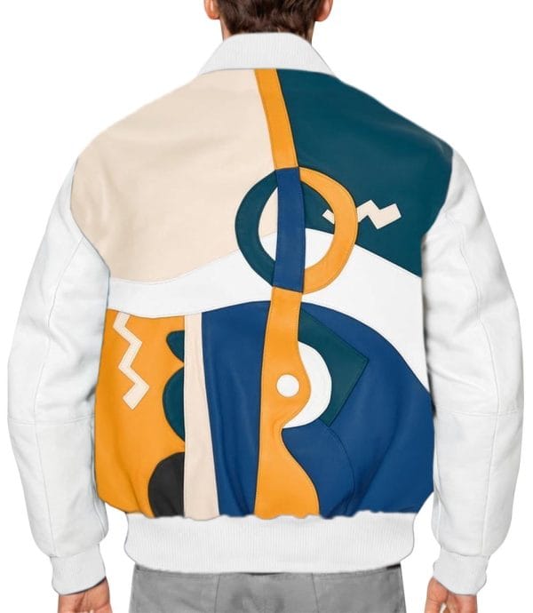 White Picasso Bomber Jacket