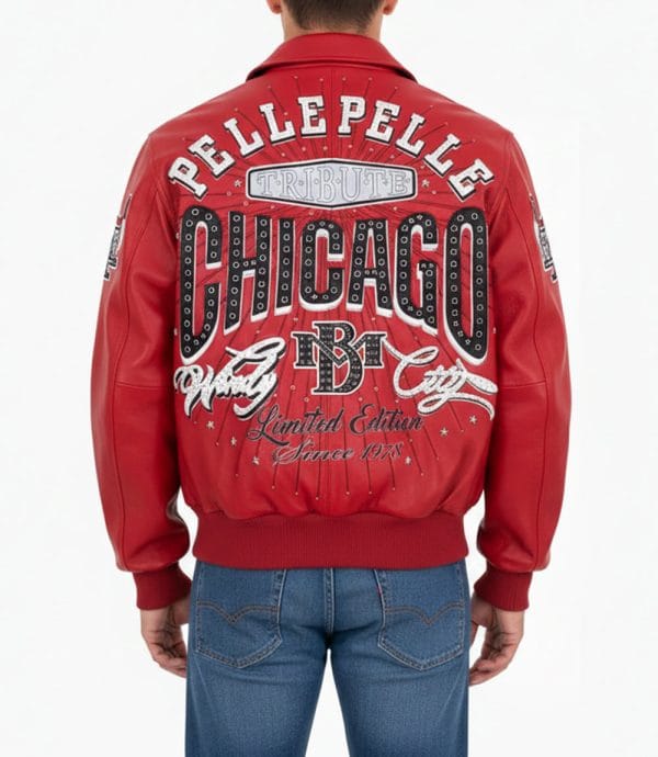 Chicago Windy City Red Leather Jacket