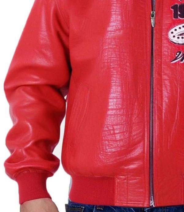 Red Soda Club Textured Leather Jacket – 1978 Style